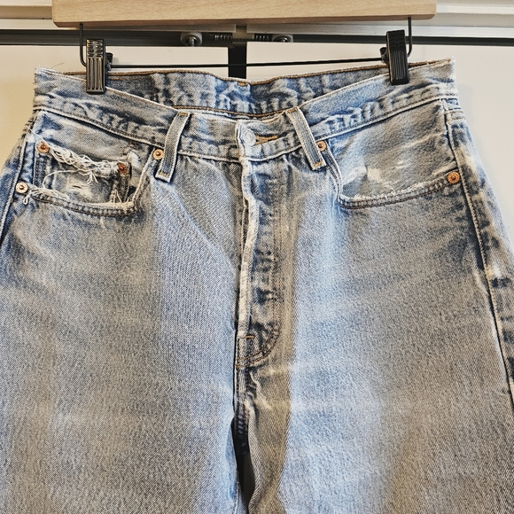 Levis | Worn In Vintage 501 Cotton Straight Leg Jeans Size 33 - Picture 2 of 13
